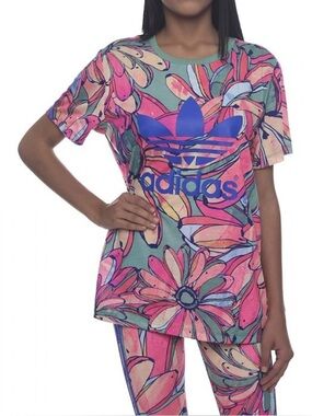 Adidas x Farm Rio BANANAS BOYFRIEND TREFOIL TEE XS bold colorful Tropical sporty